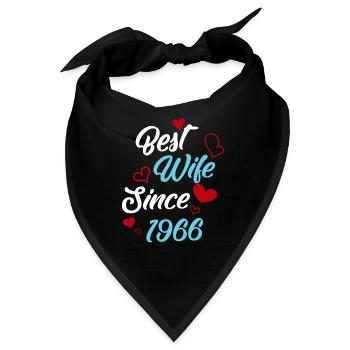 Jubiläum Traubeste Ehefrau seit 1966 Hochzeit - Bandana - Schwarz - Vorne
