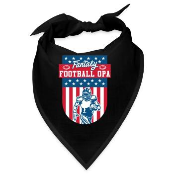 Fantasy Football Opa Großvater Fantasy Football - Bandana - Schwarz - Vorne