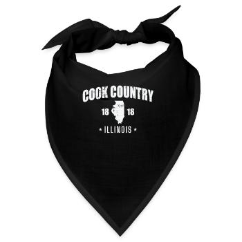 Illinois Cook Country 1818 USA Amerika - Bandana - Schwarz - Vorne