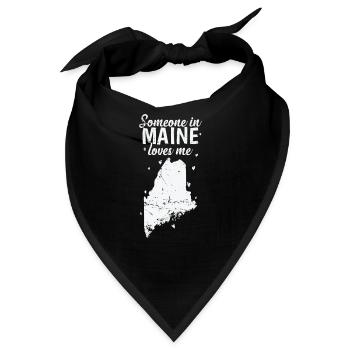 Maine Someone in Maine loves Me USA Amerika - Bandana - Schwarz - Vorne