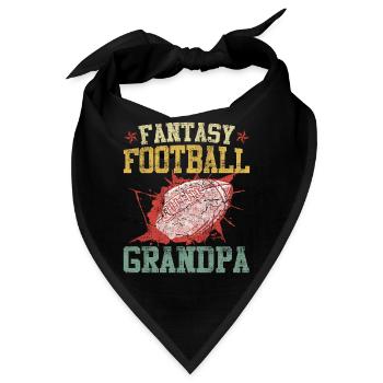 Fantasy Football Opa Großvater Fantasy Football - Bandana - Schwarz - Vorne