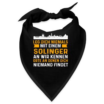 Leg Dich Niemals Mit Einem Solinger An Wir Kennen - Bandana - Schwarz - Vorne