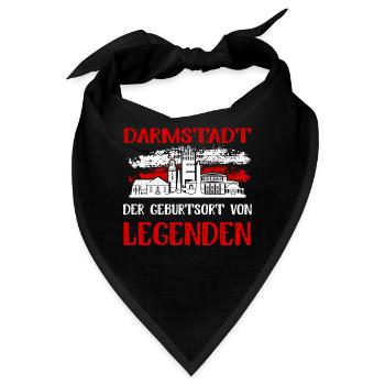 Darmstadt Der Geburtsort Von Legenden - Bandana - Schwarz - Vorne