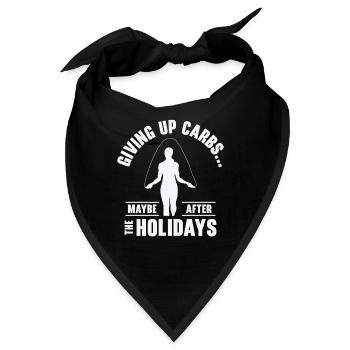 Weihnachtsferien Kohlenhydrate Foodie Fitness - Bandana - Schwarz - Vorne