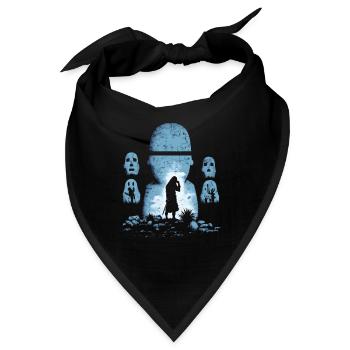 Rapa Nui Moai Kopf Statue Osterinsel - Bandana - Schwarz - Vorne