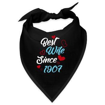 Jubiläums-Trauzeugin seit 1907 Hochzeit - Bandana - Schwarz - Vorne