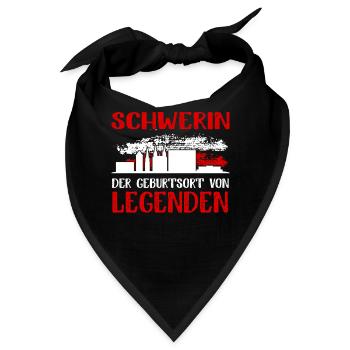 Schwerin Der Geburtsort Von Legenden - Bandana - Schwarz - Vorne