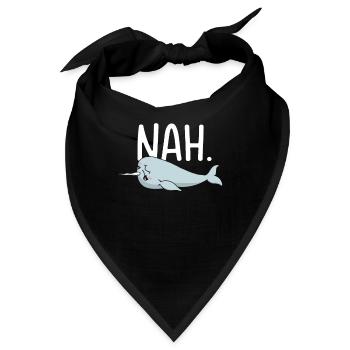Zögernder Narwal Liebhaber Wassertiere Narwal - Bandana - Schwarz - Vorne
