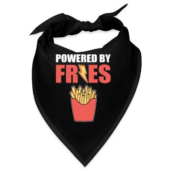 Powered by Fries Potato French Fries - Bandana - Schwarz - Vorne