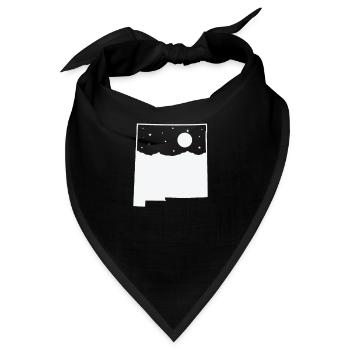 New Mexico Sonnenaufgang im Kartenumriss USA - Bandana - Schwarz - Vorne