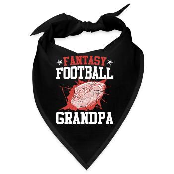 Fantasy Football Opa Großvater Fantasy Football - Bandana - Schwarz - Vorne