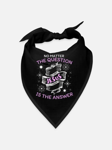 Jesus-Spruch, Jesus Christus, christlicher Glaube - Bandana - Schwarz