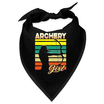 Bogenschiessen Frauen Bogenschützin - Bandana - Schwarz - Vorne