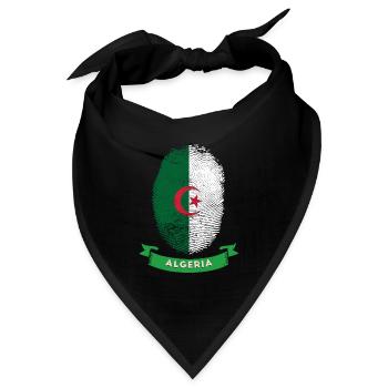 Algeria Flag DNA Country - Bandana - Schwarz - Vorne