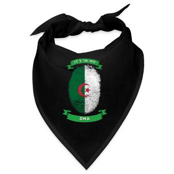 Algeria Flag DNA Country - Bandana - Schwarz - Vorne