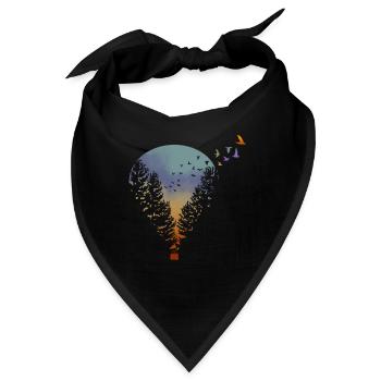Weit weg fliegen - Bandana - Schwarz - Vorne