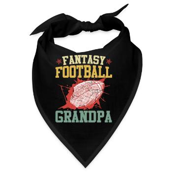 Fantasy Football Opa Großvater Fantasy Football - Bandana - Schwarz - Vorne