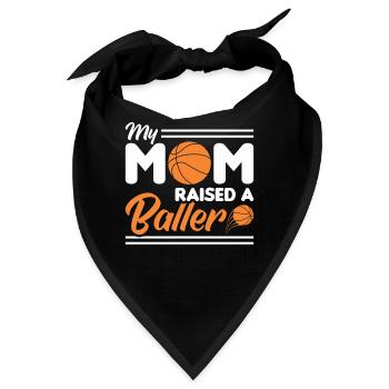 Basketball baller mom sports - Bandana - Schwarz - Vorne