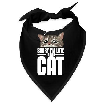 Ich Habe Eine Katze Gesehen - Bandana - Schwarz - Vorne