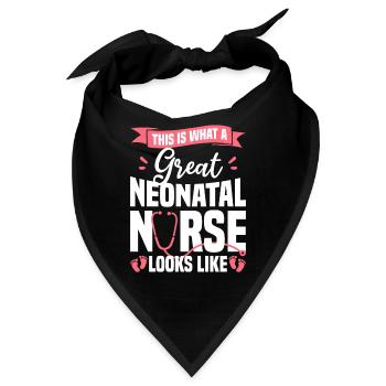 So sieht eine großartige Neugeborenenkrankenschwester aus - Bandana - Schwarz - Vorne