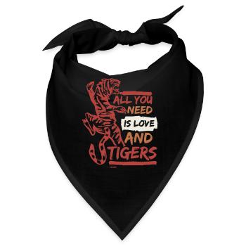 cooler Tiger aus dem asiatischen Dschungel - Bandana - Schwarz - Vorne