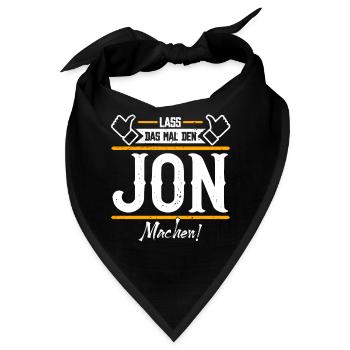 Jon Geschenkidee Geschenk Geburtstag - Bandana - Schwarz - Vorne