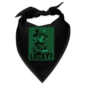 Lucky? Beagle Dog St. Patty - Bandana - Schwarz - Vorne