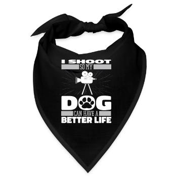 Kameramann Hund - Bandana - Schwarz - Vorne