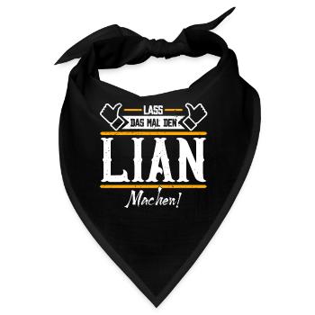 Lian Geschenkidee Geschenk Geburtstag - Bandana - Schwarz - Vorne