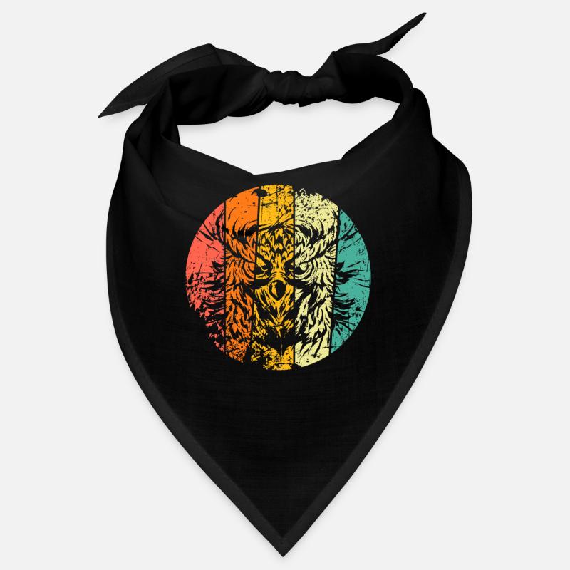 Eule Uhu retro Bandana