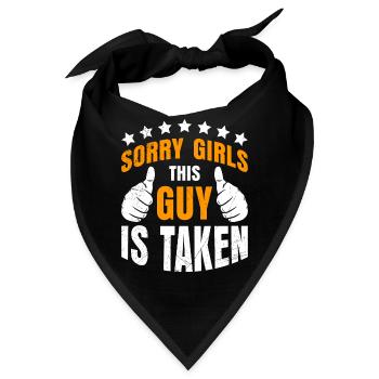 Sorry Girls dieser Typ ist vergeben Partnerschaft - Bandana - Schwarz - Vorne