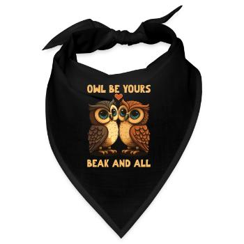 Owl Be Yours Beak And All Valentine's Day - Bandana - Schwarz - Vorne
