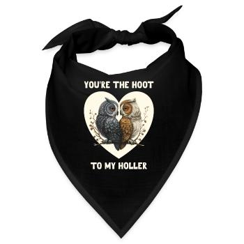You're the Hoot to my Holler Valentine's Day - Bandana - Schwarz - Vorne