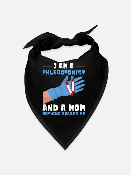 Ich Bin Ein Phlebotomist Und Eine Mutter - Bandana - Schwarz - Vorne