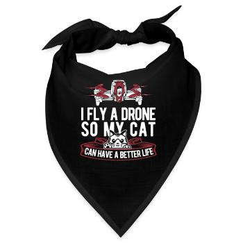 Drohne Quadrocopter Katze - Bandana - Schwarz - Vorne