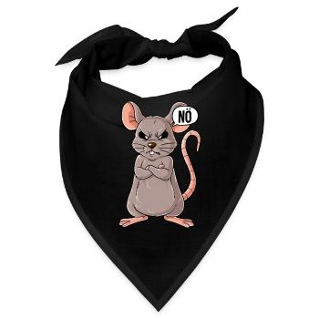 Maus Nö - Bandana - Schwarz - Vorne