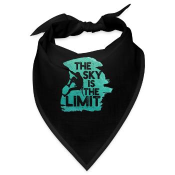 Der Himmel ist die Grenze - Kletterer oder Boulder - Bandana - Schwarz - Vorne