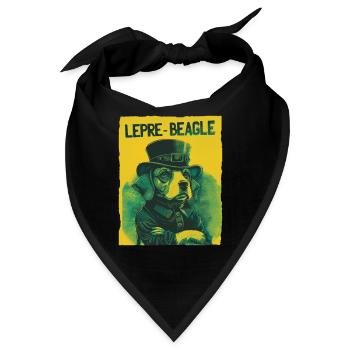 Lepre-Beagle Dog St. Patty - Bandana - Schwarz - Vorne