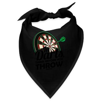 Dartpfeil in Bullseye auf der Dartscheibe - Bandana - Schwarz - Vorne