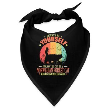 Be a Norwegian Forest Cat Haustier Kater - Bandana - Schwarz - Vorne