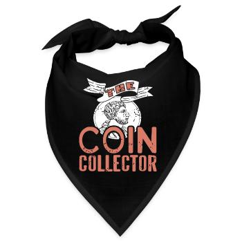The COIN Collector Retro Funny Coin Collection - Bandana - Schwarz - Vorne