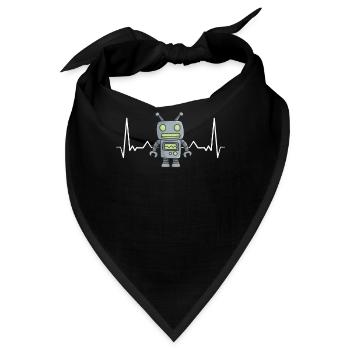 Roboter - Bandana - Schwarz - Vorne