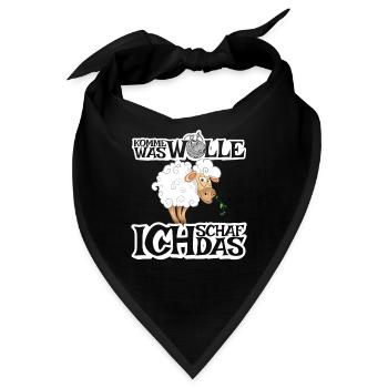 Komme was Wolle ich Schaf das - Bandana - Schwarz - Vorne