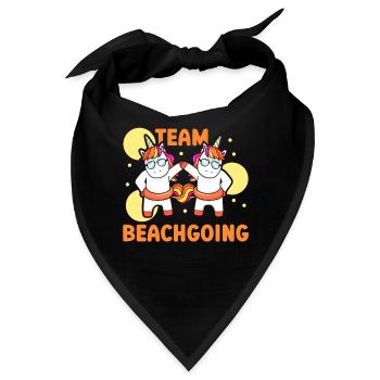 Team Beachgoing Strand Strandurlaub Strandgänger - Bandana - Schwarz - Vorne