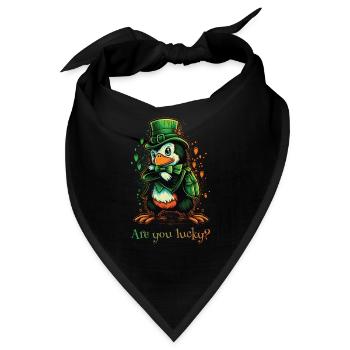 Bist Du Glücklich? Pinguin St. Patty - Bandana - Schwarz - Vorne