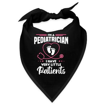 Ich bin Kinderarzt Ich habe sehr wenig Patienten - Bandana - Schwarz - Vorne