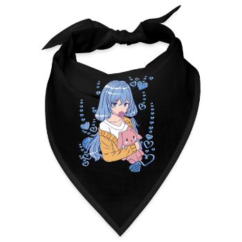 ich liebe Manga und Cosplay für Mädchen - Bandana - Schwarz - Vorne