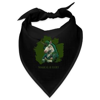 Magical and Lucky Unicorn St. Patty - Bandana - Schwarz - Vorne