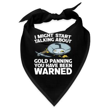 Gold Graben Gold Panner Gold Rush Gold Wortspiel - Bandana - Schwarz - Vorne