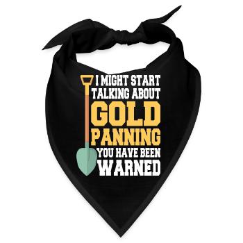 Gold Graben Gold Panner Gold Rush Gold Wortspiel - Bandana - Schwarz - Vorne